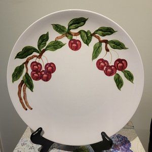 Vintage Orchard Ware Cherry Pattern Dinner Plate California Ceramics